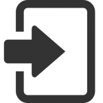 log in icon on mobile device