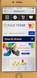 order ink or toner cartridges on mobile device