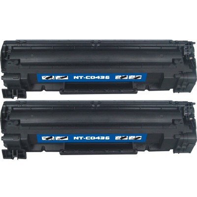 Compatible HP CB436A (HP 36A) black laser toner cartridge (2 pieces)