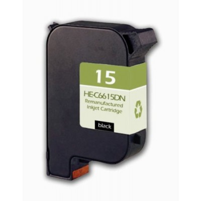 Remanufactured HP C6615D (No. 15) black ink cartridge
