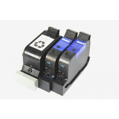 Remanufactured HP ink cartridges - C6615D (No. 15) black ink cartridge (2 pieces) and C6625D (No. 17) color ink cartridge (1 piece)
