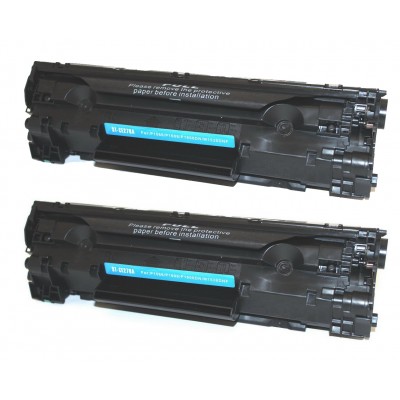 Compatible HP CE278A (HP 78A) black laser toner cartridge (2 pieces)
