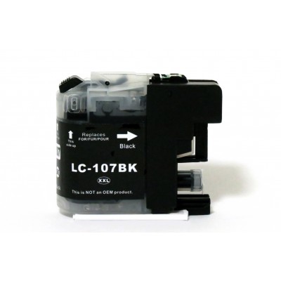Compatible Brother LC107BK extra high yield black ink cartridge