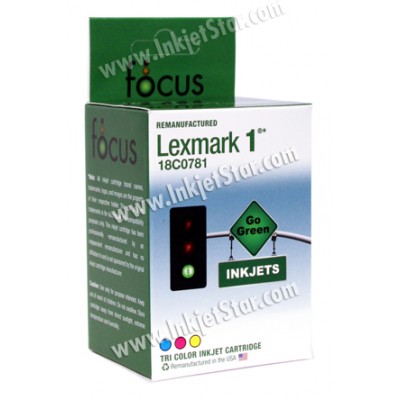 Remanufactured Lexmark 18C0781 (No. 1) color ink cartridge