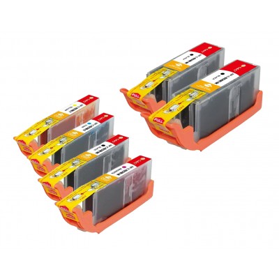 Compatible Canon PGI-270XL and CLI-271XL ink cartridges 6-piece bulk set (2 PGI-270XLBK, 1 CLI-271XLBK, 1 CLI-271XLC, 1 CLI-271XLM and 1 CLI-271XLY)