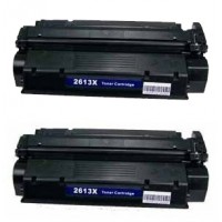 Remanufactured HP Q2613X (HP 13X) high yield black laser toner cartridge (2 pieces)