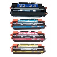 Remanufactured HP laser toner cartridges: 1 HP Q2670A black, 1 HP Q2681A cyan, 1 HP Q2682A yellow and 1 HP Q2683A magenta