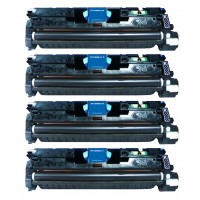 Remanufactured HP laser toner cartridges: 1 HP Q3960A black, 1 HP Q3961A cyan, 1 HP Q3962A yellow and 1 HP Q3963A magenta