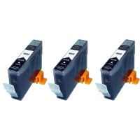Compatible Canon BCI-6BK black ink cartridge - 3 pieces