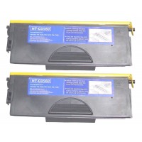 Compatible Brother TN560 high yield black laser toner cartridge - twin pack (2)