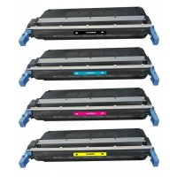 Remanufactured HP laser toner cartridges: 1 HP W2020A black, 1 HP W2021A cyan, 1 HP W2022A yellow and 1 HP W2023A magenta (414A -B,C,Y,M)