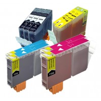 Compatible Canon BCI-3e and BCI-6 ink cartridges 9-piece bulk set (3 BCI-3eBK, 2 BCI-6C, 2 BCI-6M, 2 BCI-6Y) 