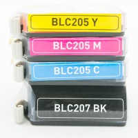 Compatible Brother LC207BK, LC205C, LC205M, LC205Y super high yield ink cartridges (2 black, 1 cyan, 1 magenta, 1 yellow) value pack