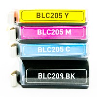 Compatible Brother LC209BK, LC205C, LC205M, LC205Y super high yield ink cartridges (2 black, 1 cyan, 1 magenta, 1 yellow) value pack