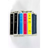 Remanufactured Epson inkjet cartridges (2 T044120 black,1 T044220 cyan, 1 T044320 magenta and 1 T044420 yellow)