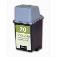 Remanufactured HP C6614A (No. 20) black ink cartridge