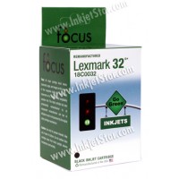 Remanufactured Lexmark 18C0032 (No. 32) standard black ink cartridge