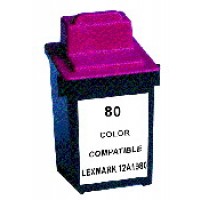 Remanufactured Lexmark 12A1980 (No. 80) color ink cartridge