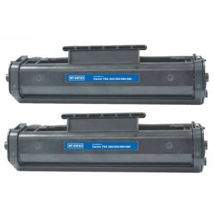 Remanufactured Canon FX3 black laser toner cartridge - 2 pieces