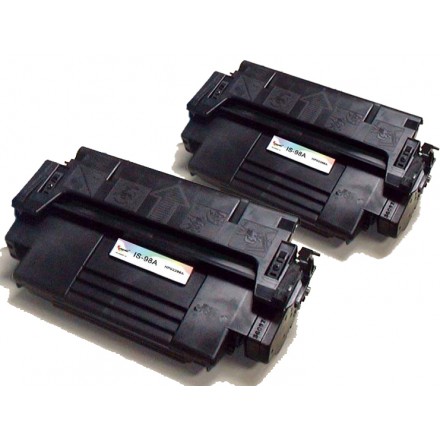 Remanufactured HP 92298A (HP 98A) black laser toner cartridge (2 pieces)