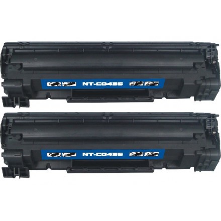 Compatible HP CB435A (HP 35A) black laser toner cartridge (2 pieces)
