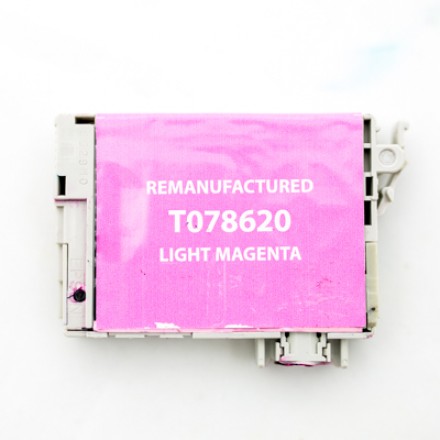 Remanufactured Epson T078620 light magenta ink cartridge
