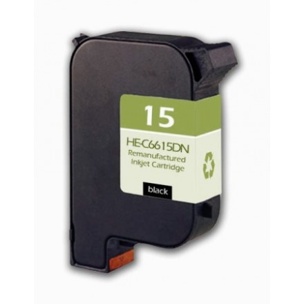 Remanufactured HP C6615D (No. 15) black ink cartridge