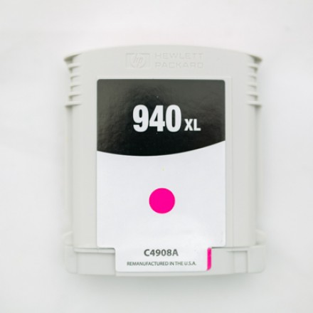 Remanufactured HP C4908AN (HP 940XL) high yield magenta ink cartridge