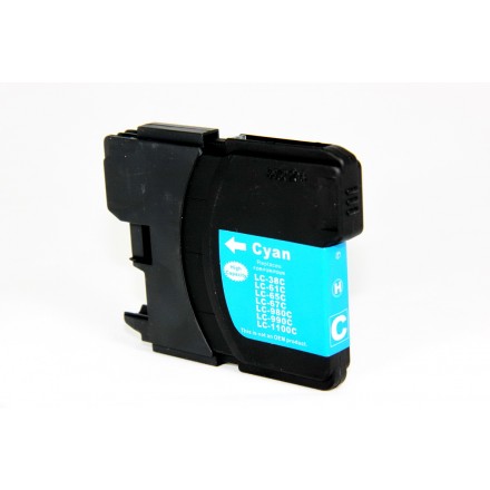 Compatible Brother LC65C cyan ink cartridge