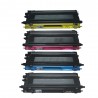 Remanufactured Brother TN115BK, TN115C, TN115M, TN115Y high yield laser toner cartridges (1 black, 1 cyan, 1 magenta, 1 yellow) value pack