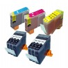 Compatible Canon BCI-3e and BCI-6 ink cartridges 12-piece bulk set (3 BCI-3eBK, 3 BCI-6BK, 2 BCI-6C, 2 BCI-6M, 2 BCI-6Y)