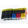 Compatible Canon BCI-3e ink cartridge 4-color multipack (3 black, 2 cyan, 2 magenta, 2 yellow)