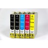 Remanufactured Epson inkjet cartridges (2 T126120 black, 1 T126220 cyan, 1 T126320 magenta and 1 T126420 yellow)
